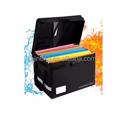 Top Quality Valuables Information File Storage Bag Travel Safe Fire Proof File Organizer Box Documen